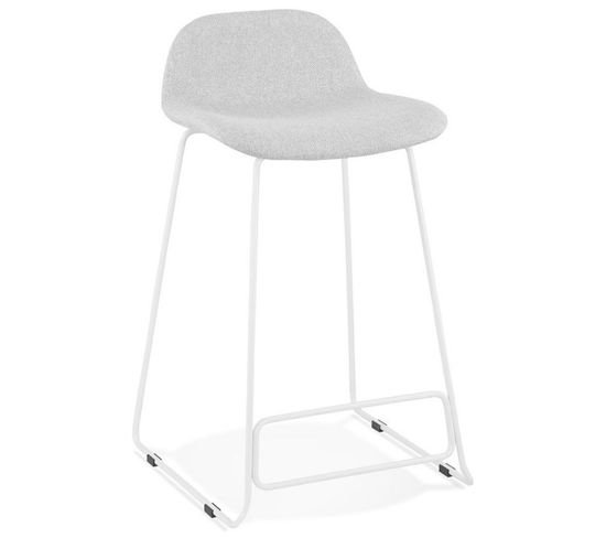 Tabouret De Bar Design "sochi" 85cm Gris et Blanc