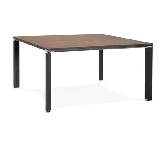 Table De Bureau Carrée Design "loina" 140cm Noyer
