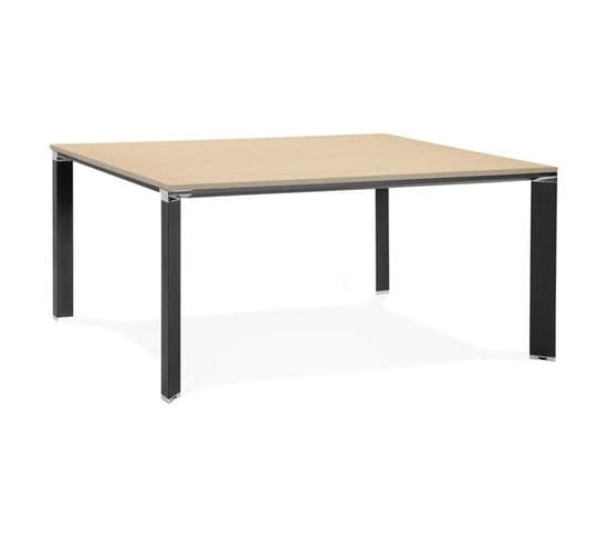 Table De Bureau Carrée Design "loina" 160cm Naturel