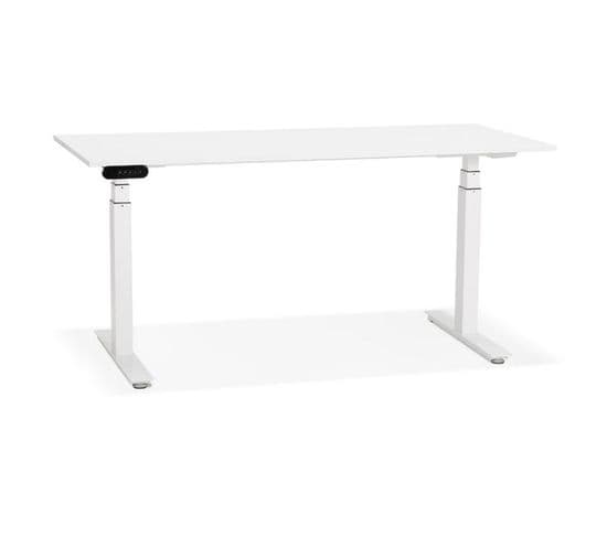 Bureau Design Réglable "électrique" 160cm Blanc