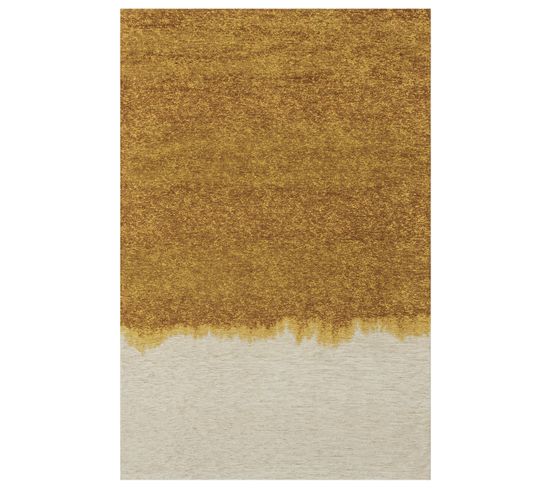 Tapis De Salon Moderne Tissé Plat Burst En Polyester - Marron - 240x340 Cm