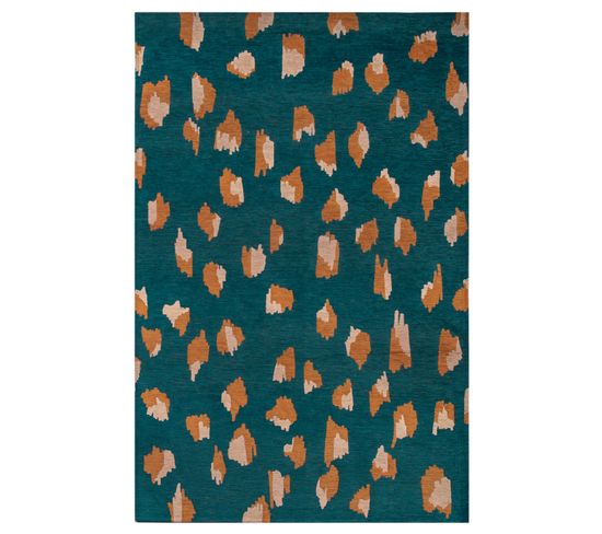 Tapis De Salon Moderne Tissé Plat Aries En Polyester - Bleu - 200x280 Cm