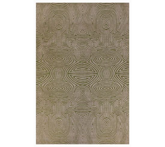 Tapis De Salon Moderne Tissé Plat Habanero En Polyester - Vert - 200x280 Cm