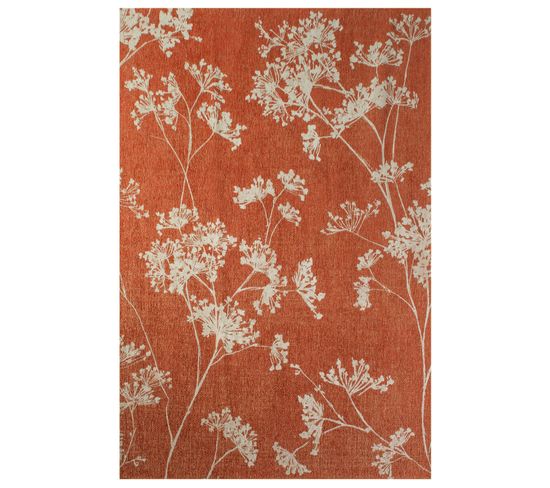 Tapis De Salon Moderne Tissé Plat Basil En Polyester - Rouge - 170x240 Cm