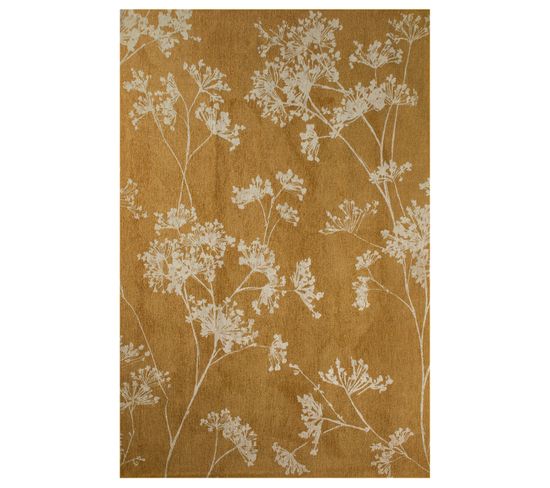 Tapis De Salon Moderne Tissé Plat Basil En Polyester - Orange - 80x150 Cm