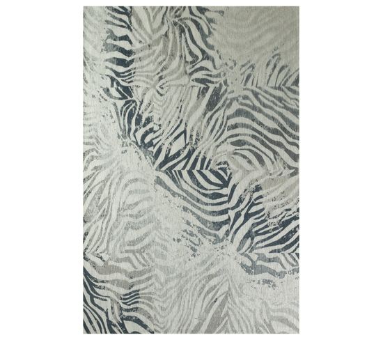 Tapis De Salon Moderne Tissé Plat Savane En Polyester - Bleu - 170x240 Cm