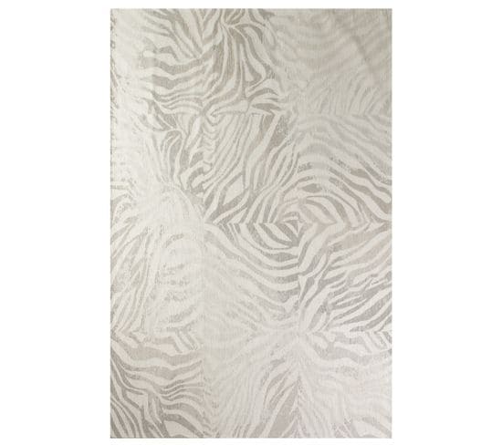 Tapis De Salon Moderne Tissé Plat Savane En Polyester - Gris - 140x200 Cm