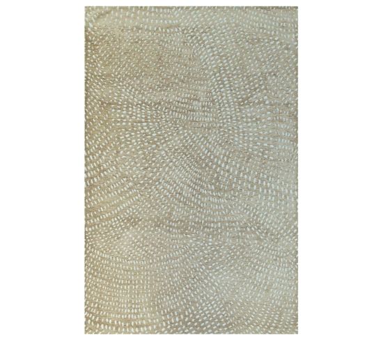 Tapis De Salon Moderne Tissé Plat Preto En Polyester - Beige - 80x150 Cm