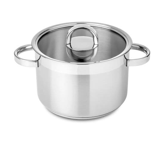 Marmite 28 Cm Inox Atlantico Glass 10.3 L