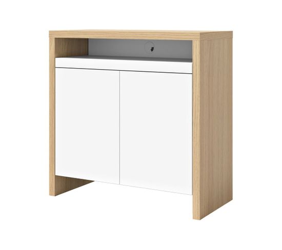 Bureau Olival Chêne Clair Et Blanc