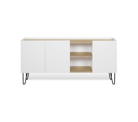 Buffet Nina Chêne Clair Et Blanc 180 X42