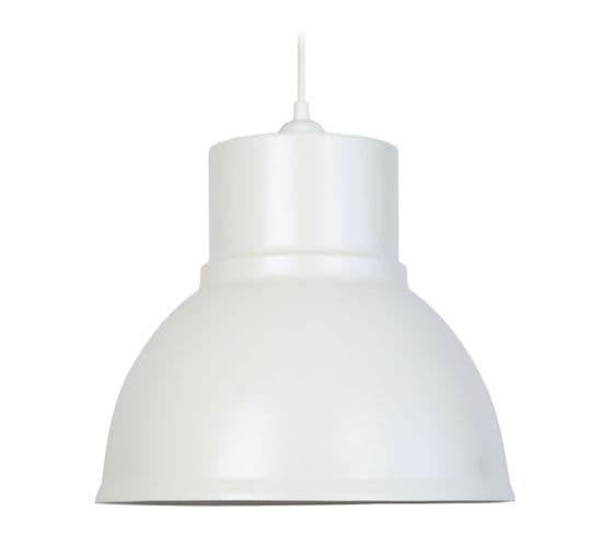 Suspension Grand Cloche Métal  Blanc 80 Cm..