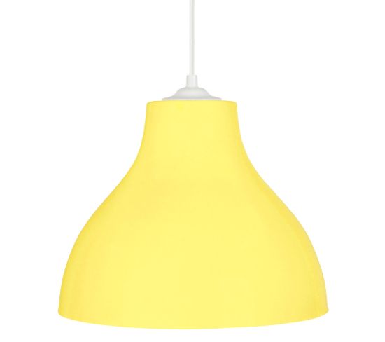 Suspension Dôme Métal  Jaune 85 Cm.