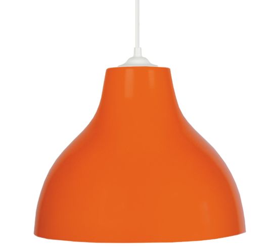 Suspension Dôme Métal  Orange 85 Cm.