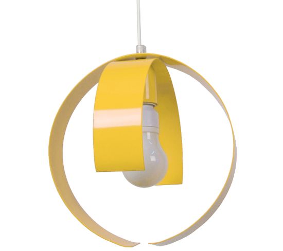 Suspension Géométrique Métal  Jaune 85 Cm.