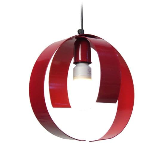 Suspension Géométrique Métal  Rouge 85 Cm.