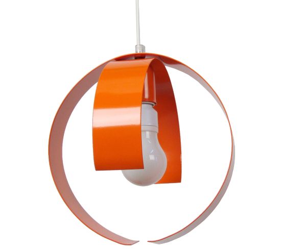 Suspension Géométrique Métal  Orange 85 Cm.