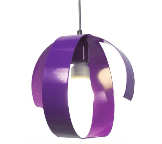 Suspension Géométrique Métal  Violet 85 Cm.