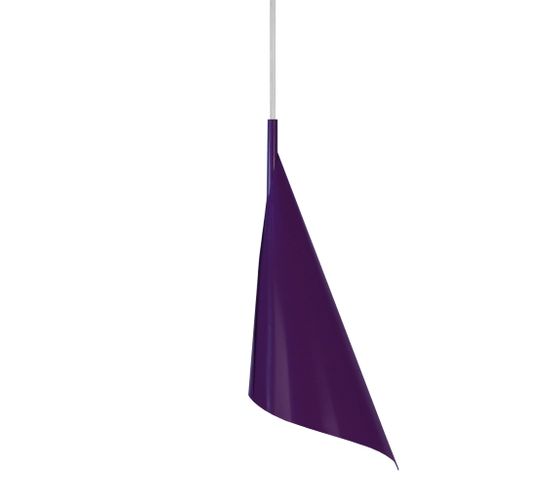 Suspension, Conique Métal  Violet 95 Cm.