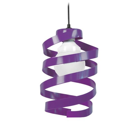 Suspension Spirale Métal  Violet 85 Cm.