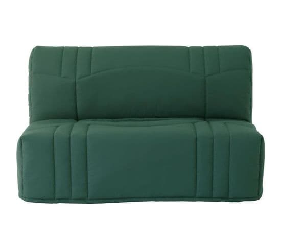 Banquette BZ Dream - Tissu 100% Coton Vert Forêt - Couchage 140x190 Cm - Confort Moelleux