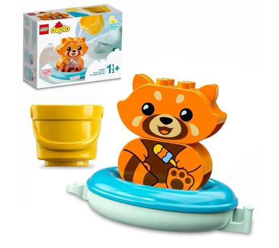 10964 Duplo Jouet De Bain : Le Panda Rouge Flottant, Set Baignoire Pour Bébés Et Enfants