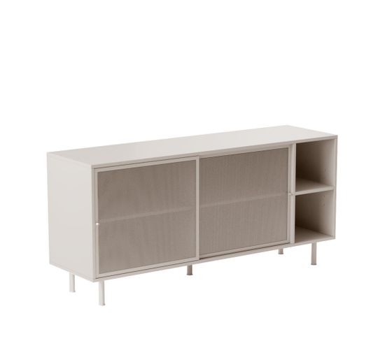 Buffet 2 Portes, 2 Niches En Métal L160cm