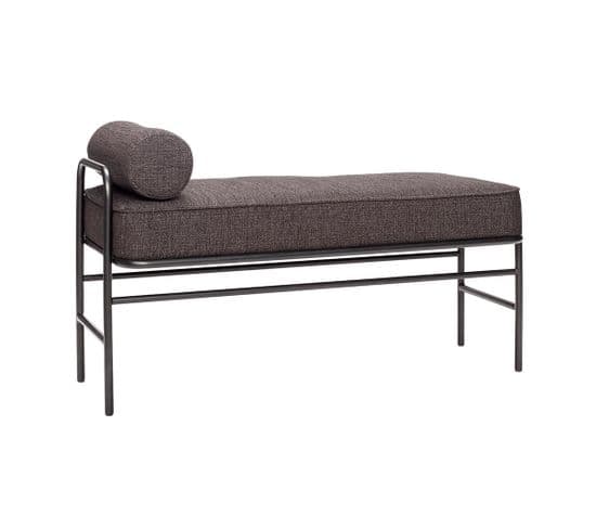 Banc Contemporain 106cm En Tissu Anthracite Ati