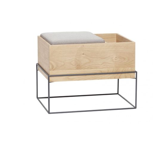 Banc Scandinave Avec Coussin Et Rangement - Mads