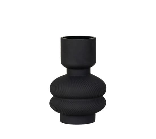 Uvita - Vase En Verre H22cm - Couleur - Noir