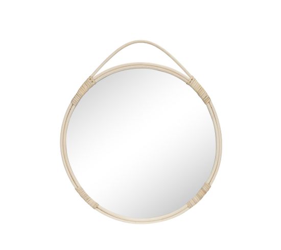 Malo - Miroir Rond En Rotin Ø50 Cm - Couleur - Naturel