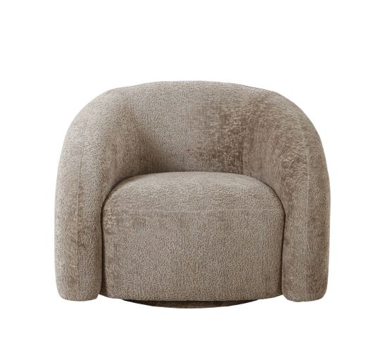 Valletta - Fauteuil Vintage Pivotant - Couleur - Taupe