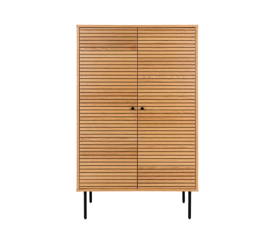 Buffet Haut 2 Portes En Bois Et Métal H130cm