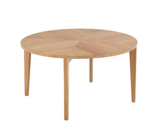 Table Basse Design Ronde En Bois Clair D80 - Laura