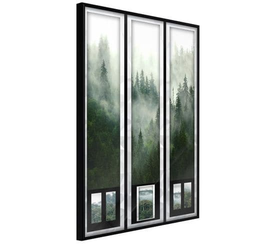 Affiche Murale Encadrée "eternal Forest – Triptych" 30 X 45 Cm Noir