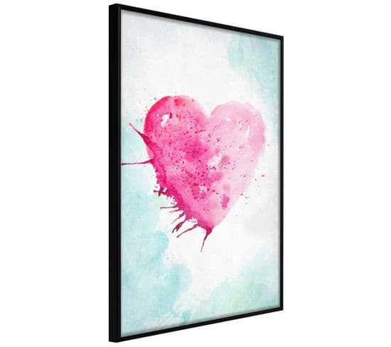 Affiche Murale Encadrée "symbol Of Love" 30 X 45 Cm Noir