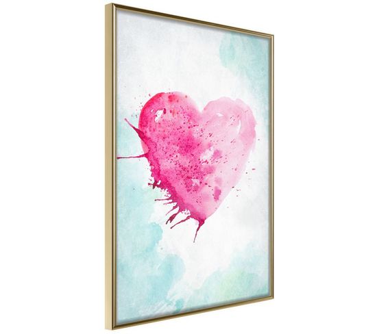 Affiche Murale Encadrée "symbol Of Love" 20 X 30 Cm Or