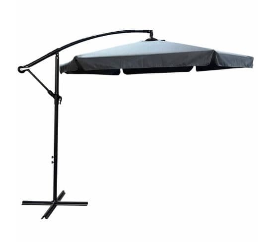 Parasol De Jardin Et De Terrasse Cynia Imperméable En Gris Foncé, Poids 11,7 Kg L300 X L300 X H245cm