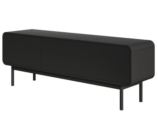 Meuble TV Debout Avec Trois Tiroirs 154 Cm Oro Noir