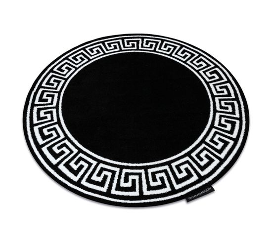 Tapis Hampton Grecos Cercle Noir Cercle 160 Cm