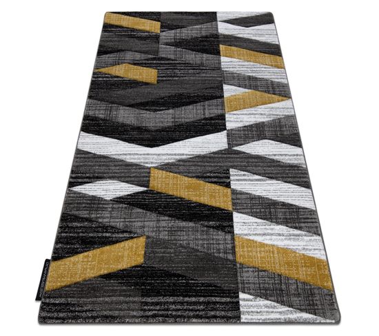 Tapis Alter Bax Des Rayures Or 160x220 Cm
