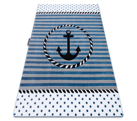 Tapis Petit Marine Ancre Mer Bleu 160x220 Cm