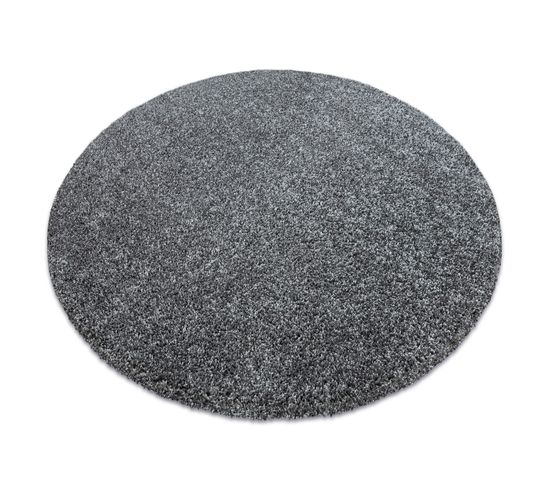 Tapis Moderne Lavable Ildo 71181070 Cercle Anthracite Gris Cercle 120 Cm