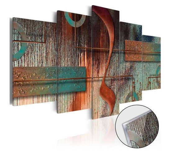Tableau Sur Verre Acrylique "abstract Melody" 50 X 100 Cm