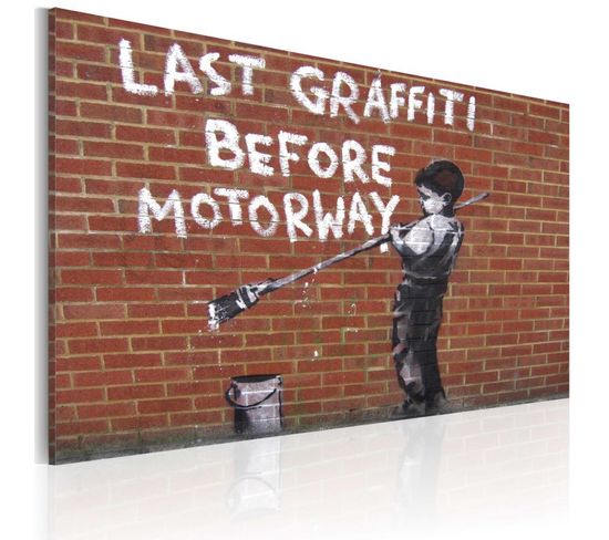 Tableau "dernier Graffiti Avant L'autoroute - Banksy" 40x60cm