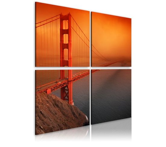 Tableau Imprimé "pont Du Golden Gate : San Francisco" 80 X 80 Cm
