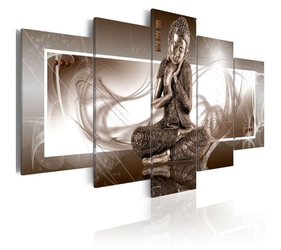 Tableau Imprimé "bouddha Méditant" 50 X 100 Cm