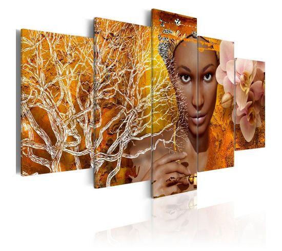 Tableau Imprimé "histoires Africaines" 50 X 100 Cm