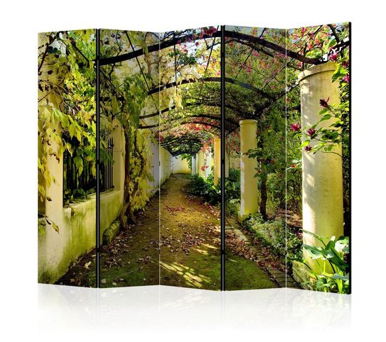 Paravent 5 Volets "romantic Garden" 172x225cm