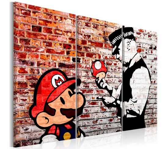 Tableau Imprimé "mural On Brick" 80 X 120 Cm